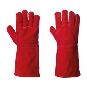 GUANTE SOLDADOR ROJO CARNAZA
